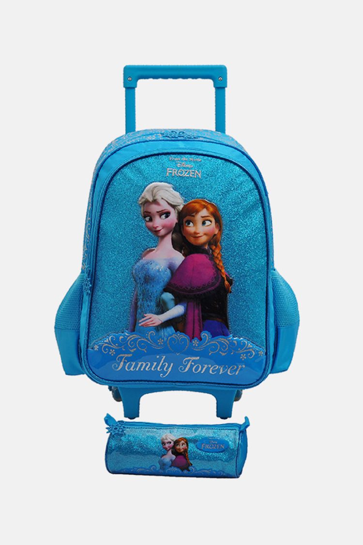 Disney Frozen Trolley Bag 47 H x 31 L x 17 W cm Blue Combo