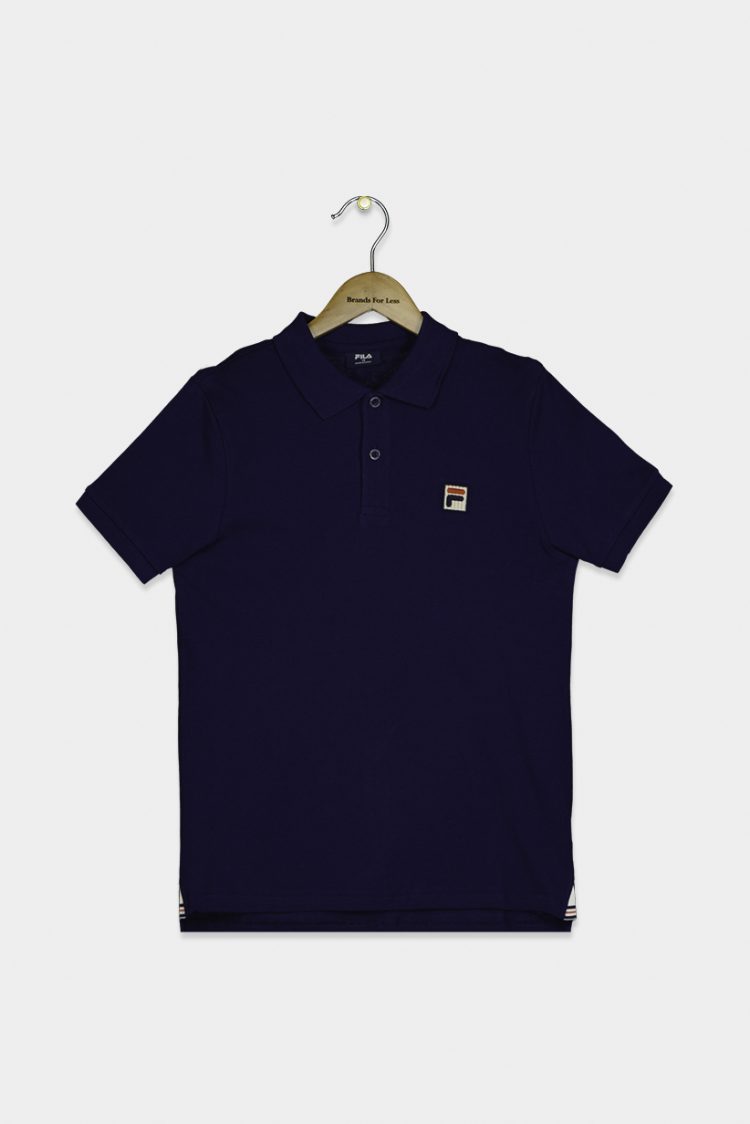Kids Boys Embroidered Logo Short Sleeve Polo Shirt Medieval Blue