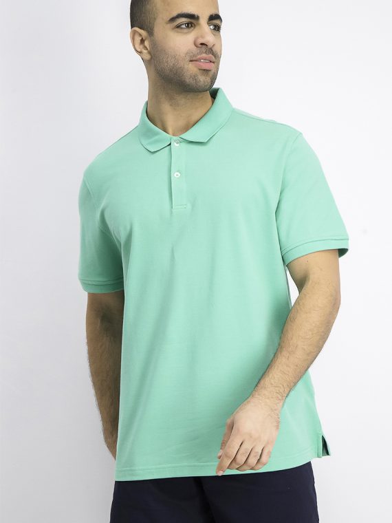 Mens Classic Fit Performance Pique Polo Catalna Green