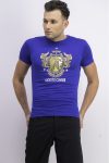 Mens Graphic Print T-Shirt Blue