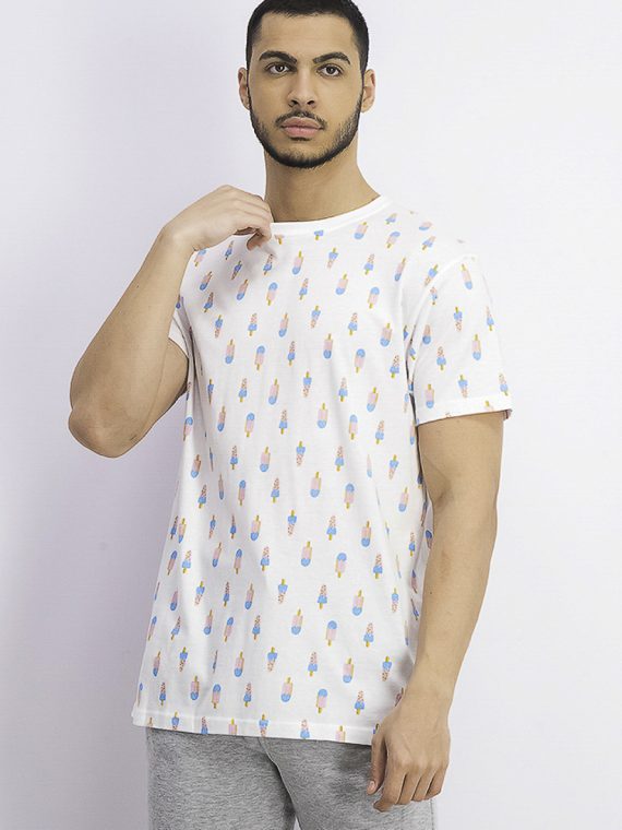 Mens Popsicles Printed Tee White