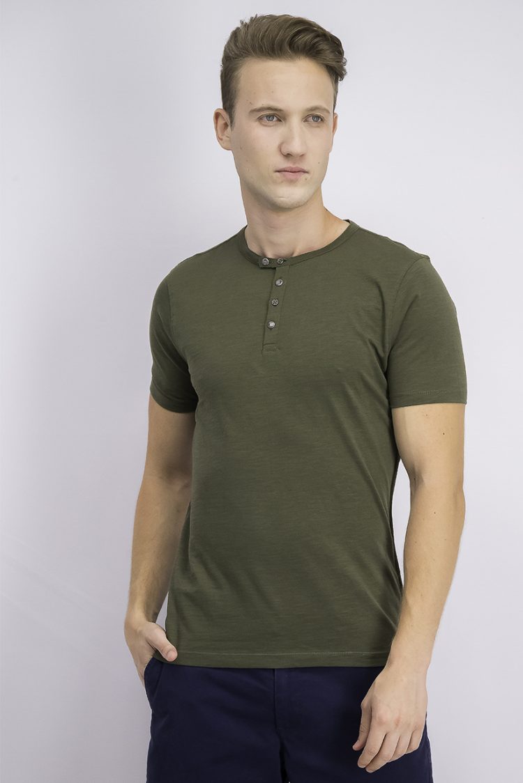 Mens Short Sleeve T-Shirt Olive Green