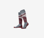 Mens Ski Socks Bordeaux Red/Gray