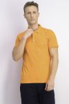 Mens Slim Fit Floral Polo Shirt Orange
