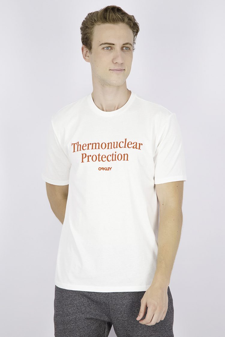 Mens Thermonuclear Protection Short Sleeve T-Shirt White