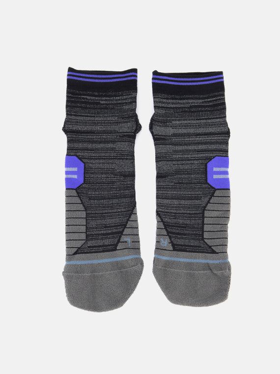 Mens Uncommon Solid Quarter Socks Black/Grey