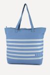 Striped Tote Bag 38 H x 48 L x 12 W cm Blue