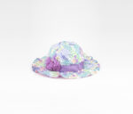 Toddlers Girls Floral Printed Hat Turquoise Combo
