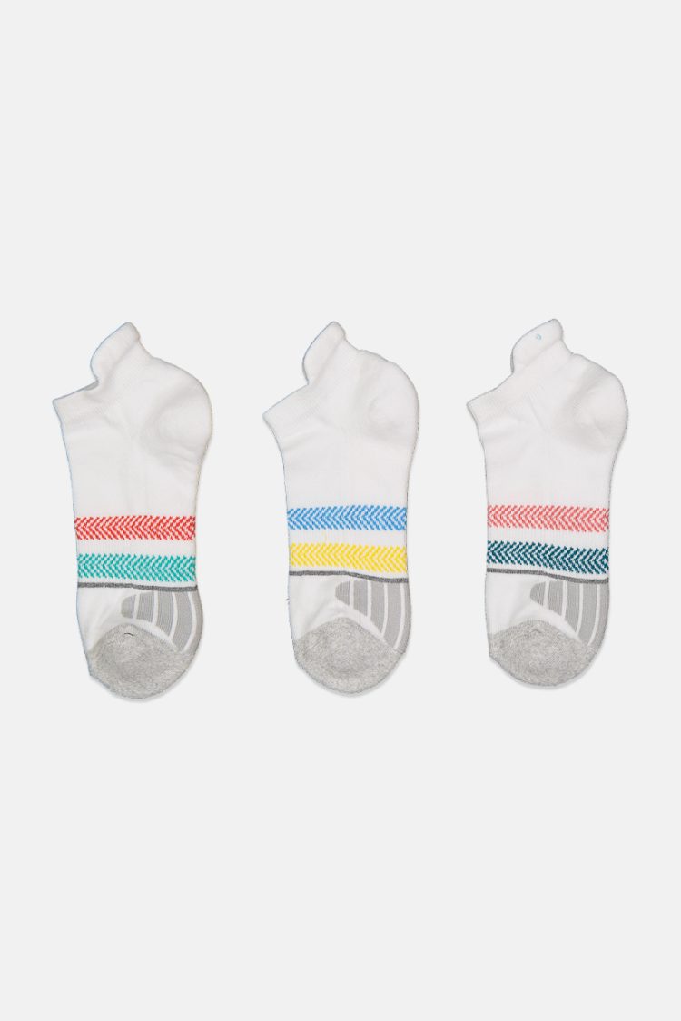 Womens 3 Pairs Of Ankle Sports Socks White