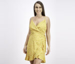 Womens Dress With Straps With Bows Mustard