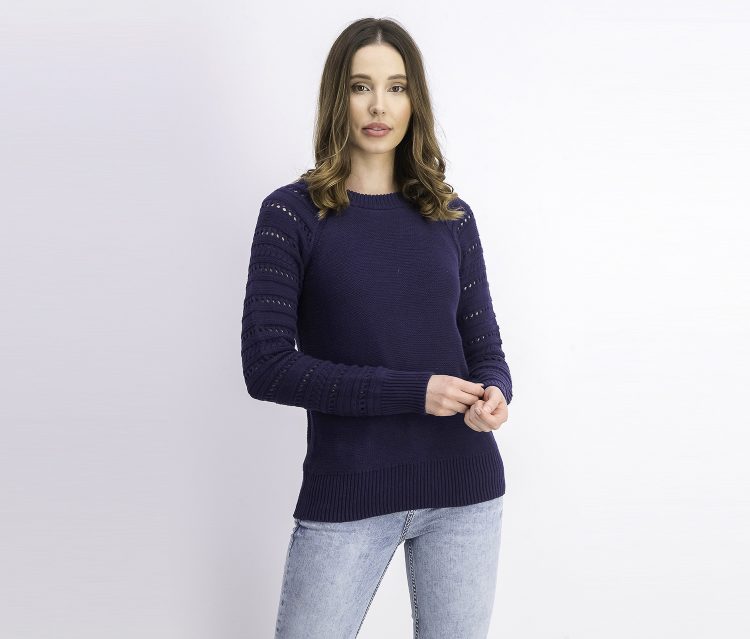 Womens Knitted Sweater Navy